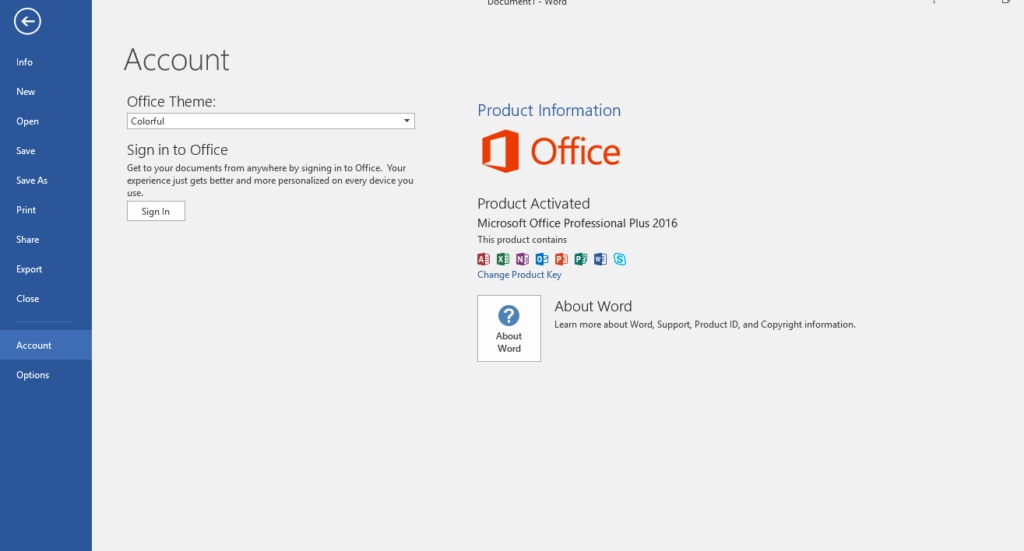 MS Office 2016 Pro Plus