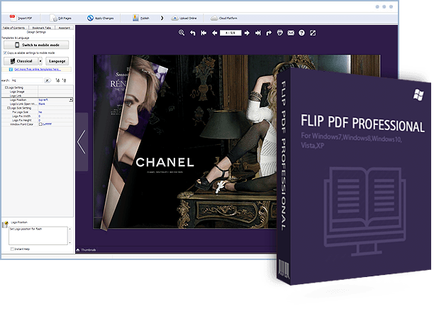 FlipBuilder Flip PDF Professional 2.4.9.11 free download