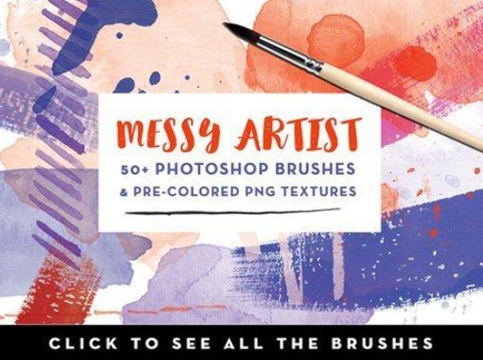 CM Messy Artist Photoshop Brushes 855180 Free Download