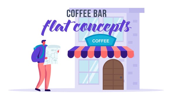 Videohive Coffee Bar Flat Concept 33544788 Free Download