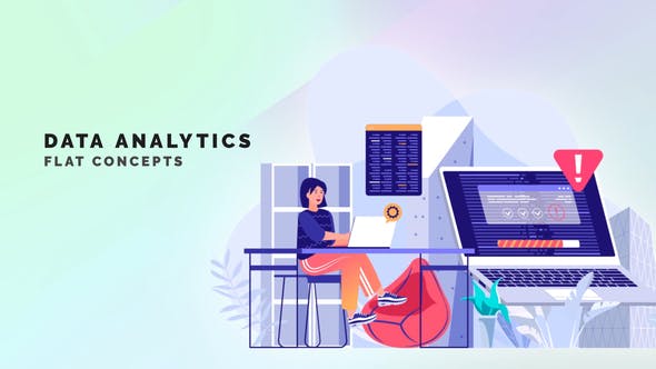 Videohive Data Analytics Flat Concept 33559862 Free Download