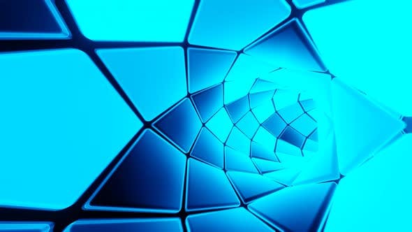 Videohive Hypnotic Endless Tunnel 3d Blue Sci Fi Vj Loop Motion Graphics 33525603 Free Download