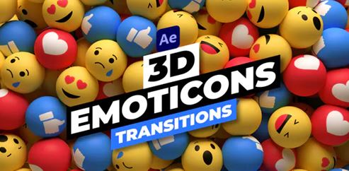 Videohive 3D Emoticons Transitions 34340075