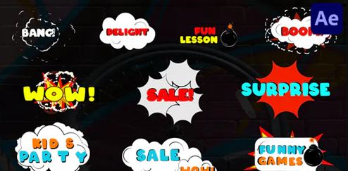 Videohive Comic Titles After Effects 34743782