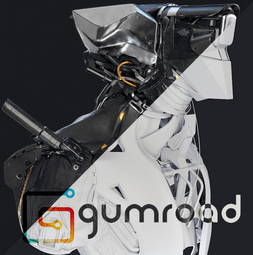 Gumroad - MM44 Part 1 - Mech Hard Surface Modeling