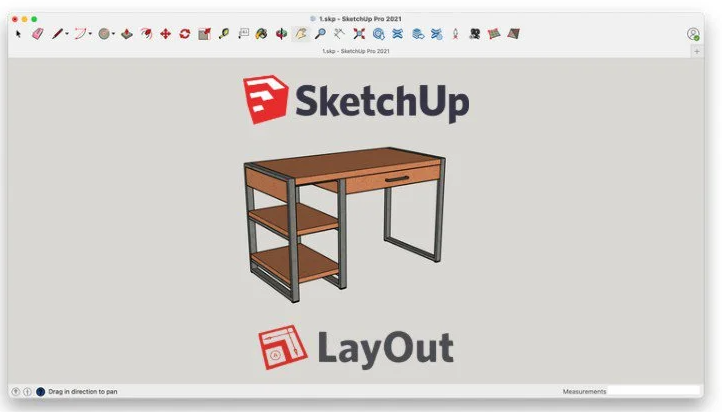 SketchUp furniture modeling + technical docs in LayOut