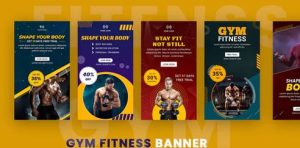 Videohive Fitness Instagram Stories Banners 34819497