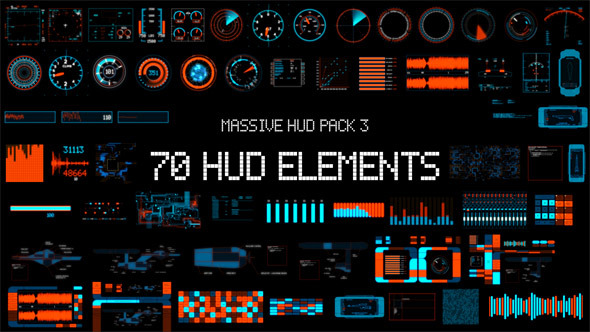 Videohive Massive HUD Pack 3 8070978 Free Download