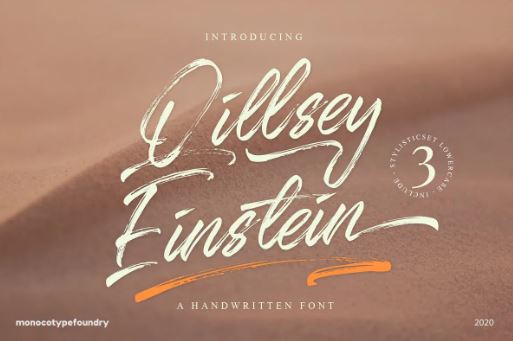Qillsey Einstein Brush Font free download