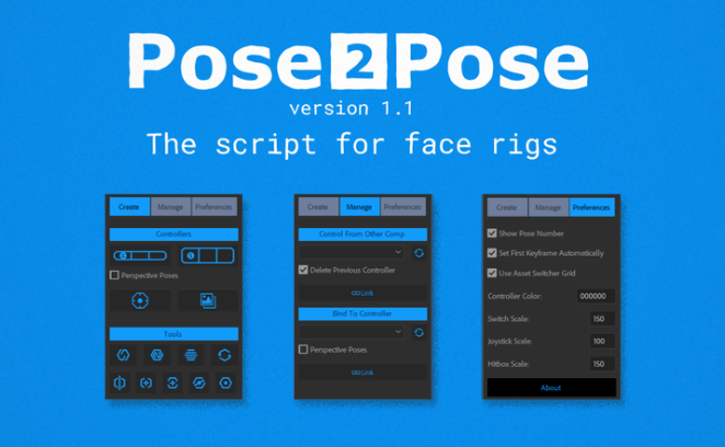 Pose2Pose – Facial Rigging System Plugin for After Effects Free Download