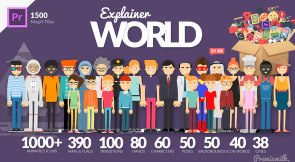 Videohive Explainer World Essential Graphics Mogrt 22143852 Free Download