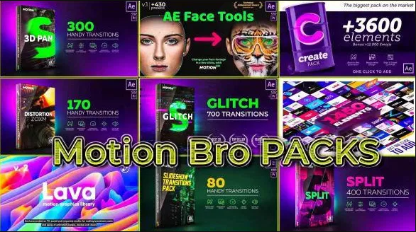 MotionBro All Transitions Pack for After Effects 2020 Free Download