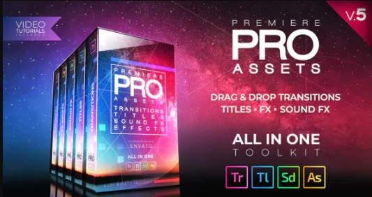 Videohive Premiere PRO Pack Transitions Titles Sound FX 21474240 Free Download