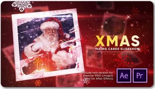 Videohive Christmas Flying Cards Slideshow 29449428 Free Download