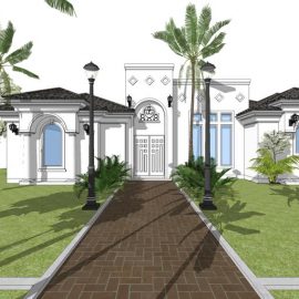 SketchUp 2D to 3D – Spanish Architecture (Premium)