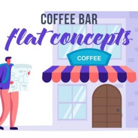 Videohive Coffee Bar Flat Concept 33544788 Free Download