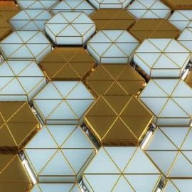 Videohive Light And Gold Hexagon Background 33527004 Free Download