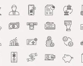 Videohive Banking & Finance Line Icons 34368341