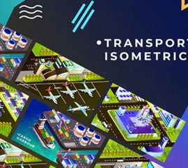 Videohive Transportation Isometric Animation | After Effects 34349242