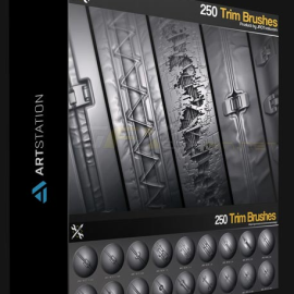 ARTSTATION MARKETPLACE – ZBRUSH – 250 SF TRIM BRUSHES VOL.1  (Premium)