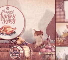 Videohive Thanksgiving Pop Up Card 34538247