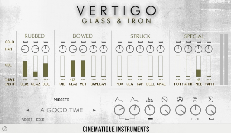 Cinematique Instruments Vertigo Glass and Iron [Halion]