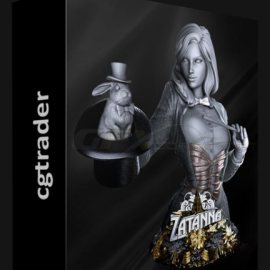 CGTRADER – B3DSERK – ZATANNA BUST 3D PRINT MODEL (Premium)