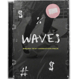 WAVES – BRUSH ANIMATED FONT PACK (Premium)