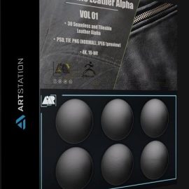 ARTSTATION – 30 LEATHER ALPHAS (SEAMLESS AND TILEABLE – VOL 01) (Premium)