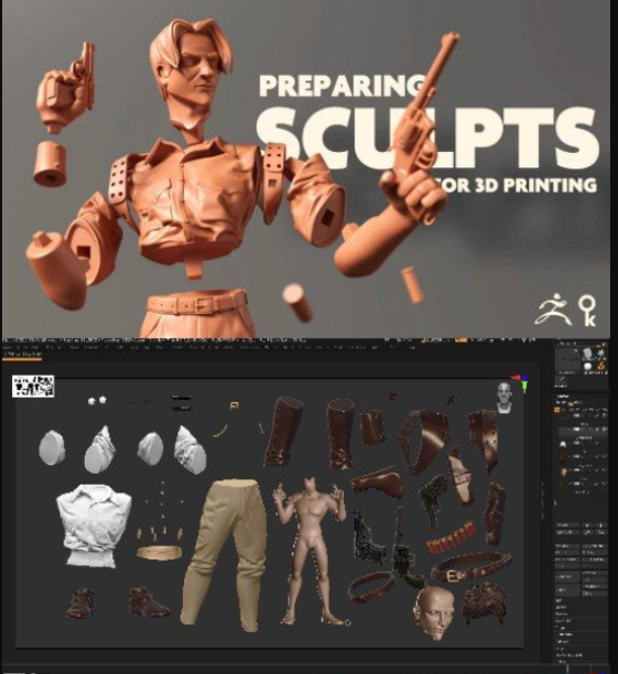 Preparing sculpts for 3d printing