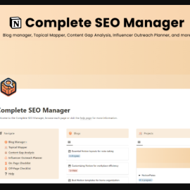 Notion For SEO – Complete SEO Manager For Notion (Premium)