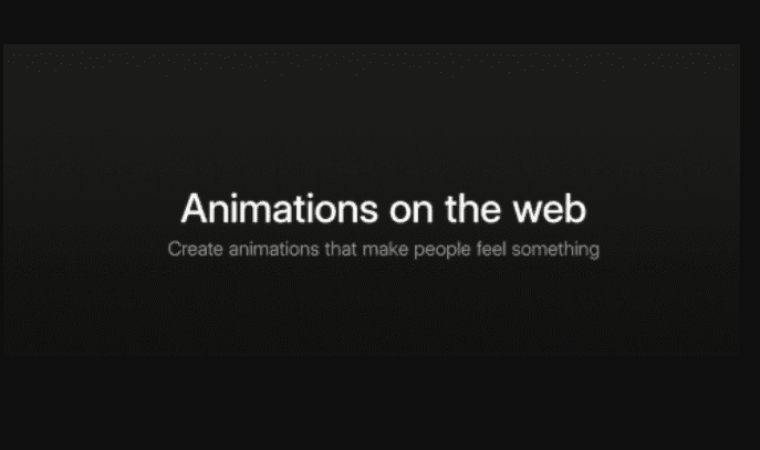 Animations on the web 